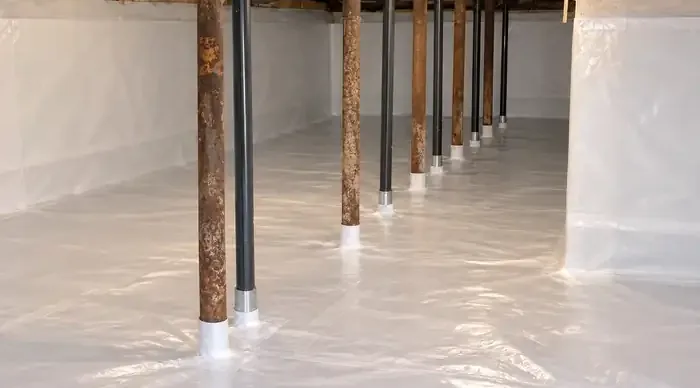 Crawl space after encapsulation